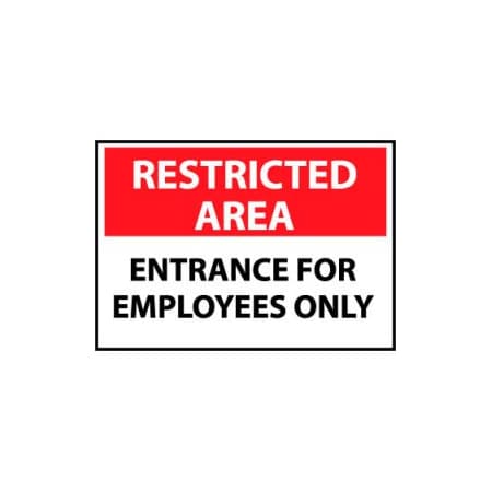 National Marker Co Restricted Area Plastic - Entrance For Employees Only RA9RB